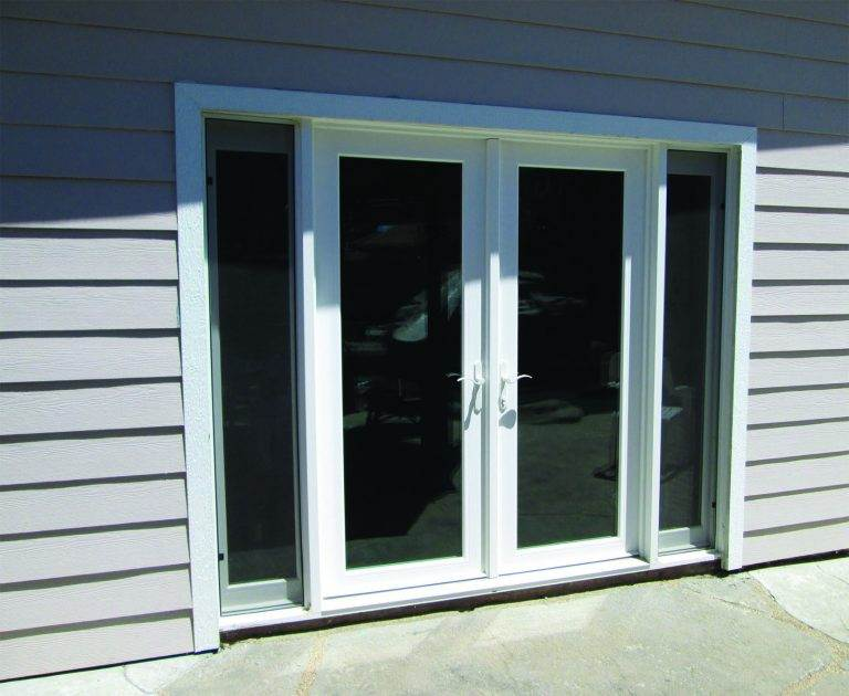 French Doors with Sidelights - Exterior Evening View