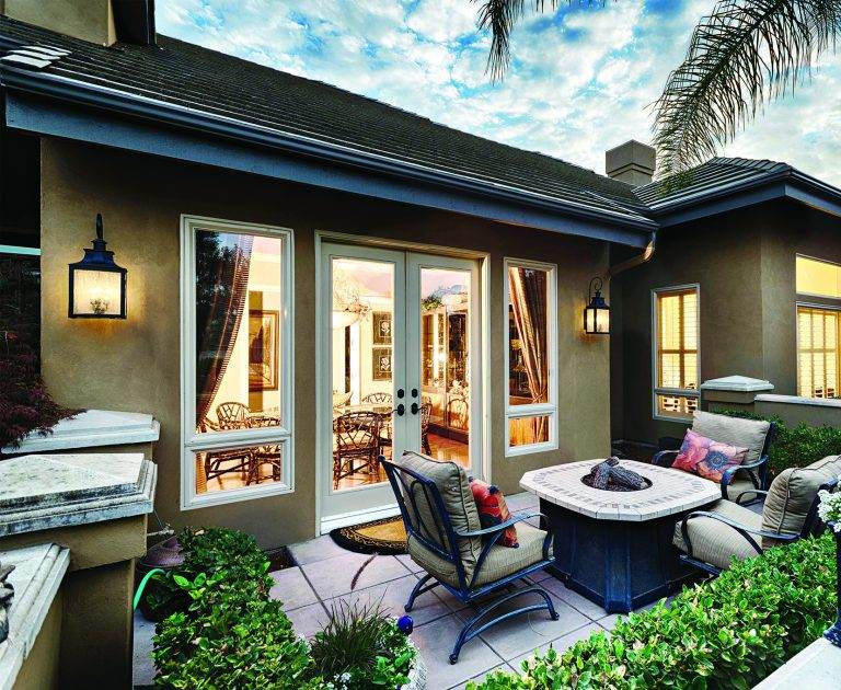 French Doors with Sidelights - Exterior View